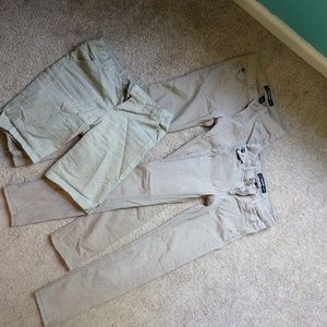 Khaki shorts and pants